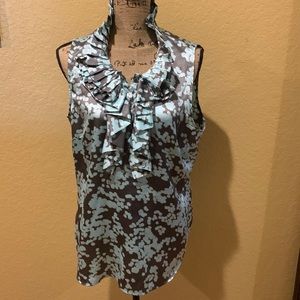 NY&Co sleeveless, ruffled, floral blouse, sz 16, like new | offer in description